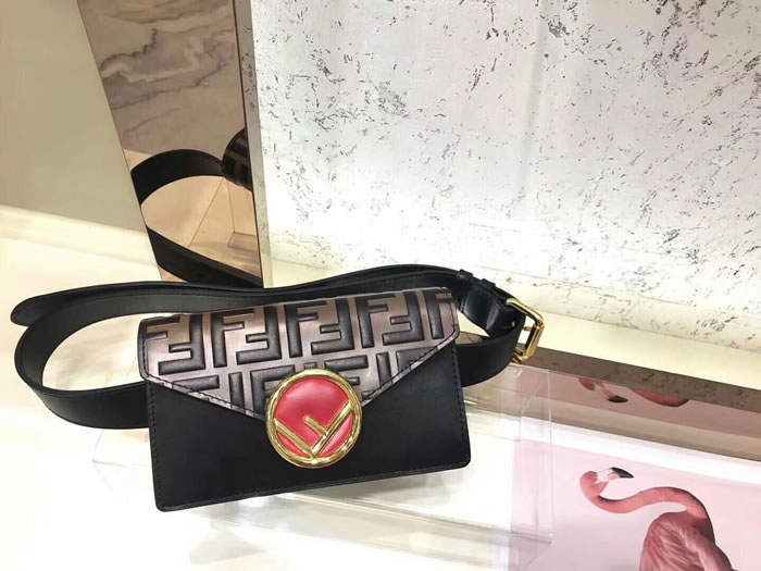 Fake Discount Fendi Belt Bag Black Shoulder Bag 8005