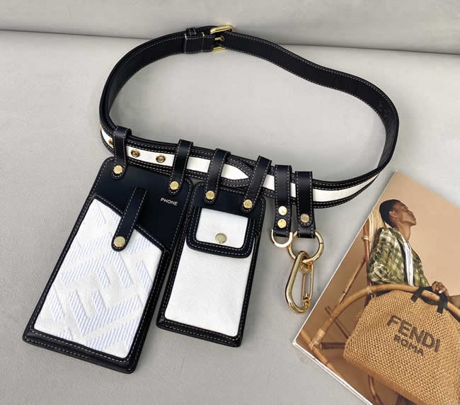 Replica Fendi Multifunctional White Phone Bag Waist Bag 593