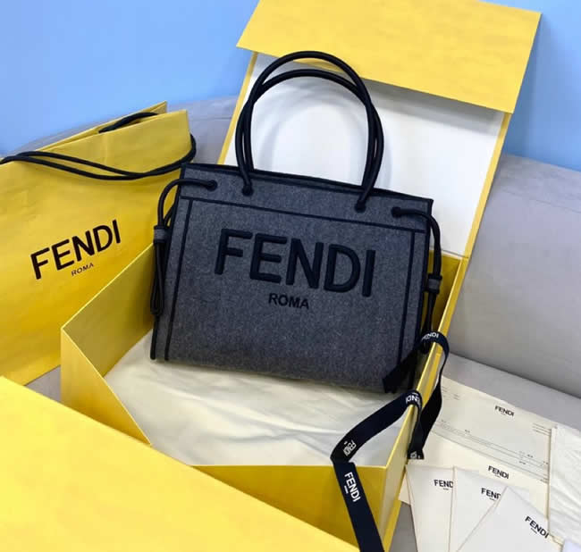 Replica Fendi Blue Roma Medium Tote Bag Shoulder Bags 70274