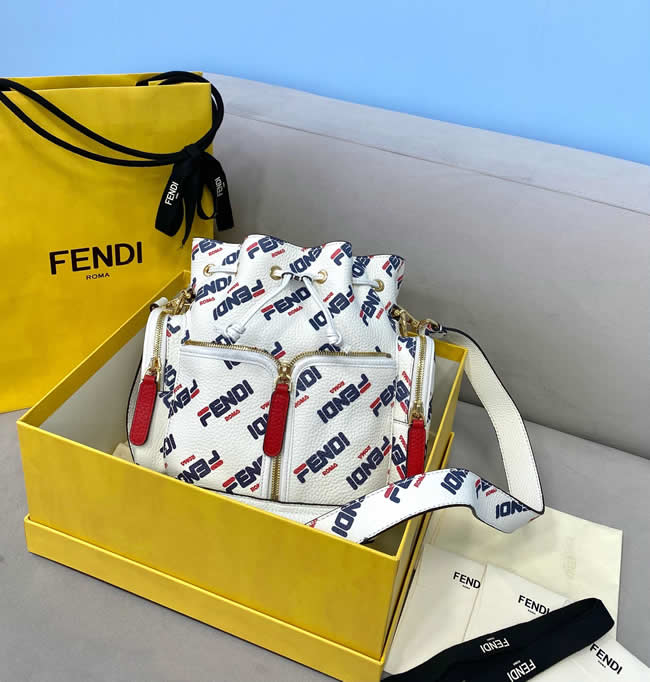 Replica Discount New Fendi Women White Bucket Bag 029