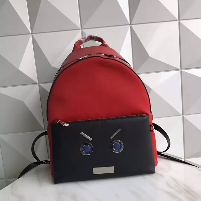 Replica 1:1 Quality Fendi Selleria Red Backpack 266