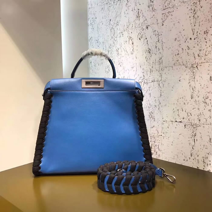 Replica Fendi Handbag Blue Shoulder Crossbody Bag 7210M
