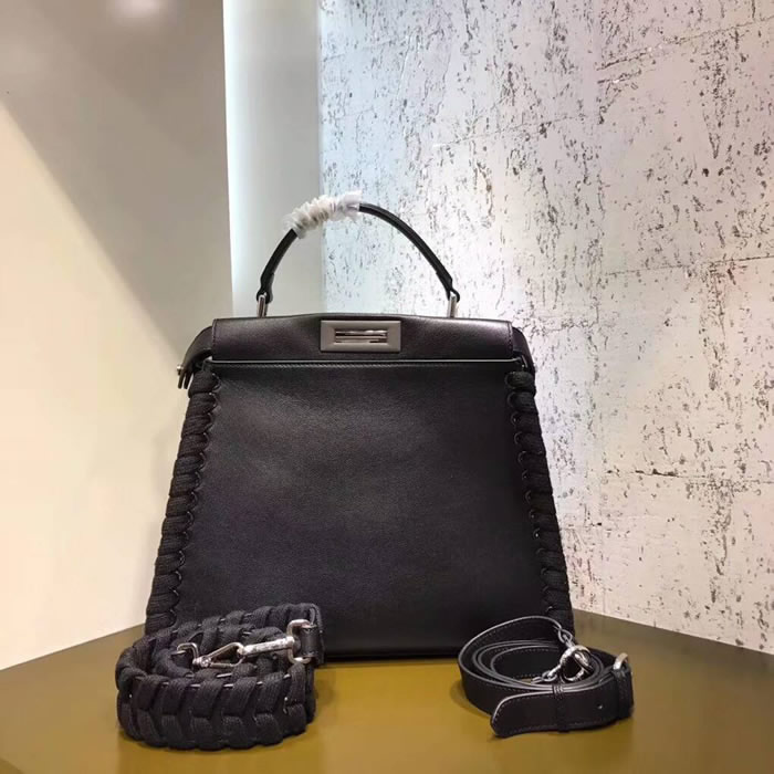 Replica Fendi Handbag Black Shoulder Crossbody Bag 7210M