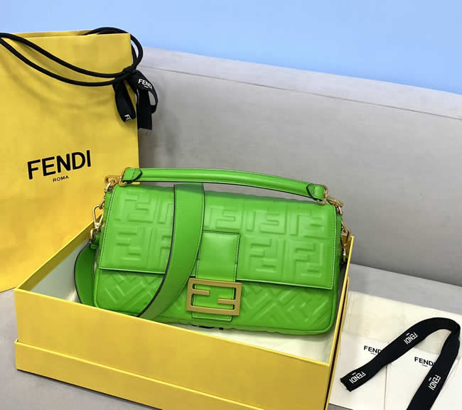 Replica Fendi Sheepskin Flap Crossbody Handbag Green Crossbody Bag 0135