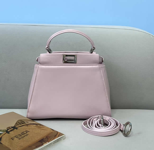 Fake Discount New Fendi Sheepskin Pink Handbag Shoulder Bag 2590
