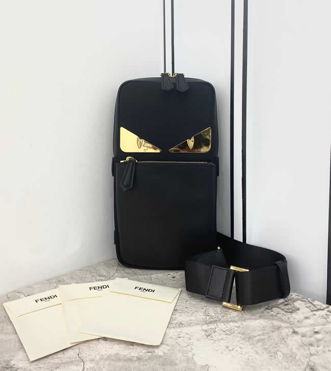 Replica Discount New Fendi Black Chest Bag Buys Backpack 2323A