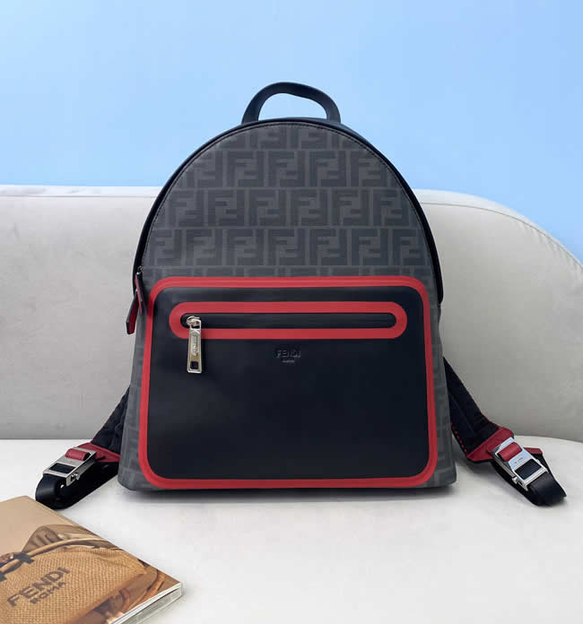Fake Top Quality Fendi Fashion Classic Red Backpack For Sale 2380