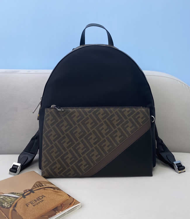 Fake Hot Sale Fendi Cheap Classic Brown Backpack Outlet 2381