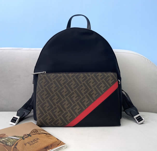 Fake 1:1 Quality Fendi Cheap Classic Brown Backpack Outlet 2381