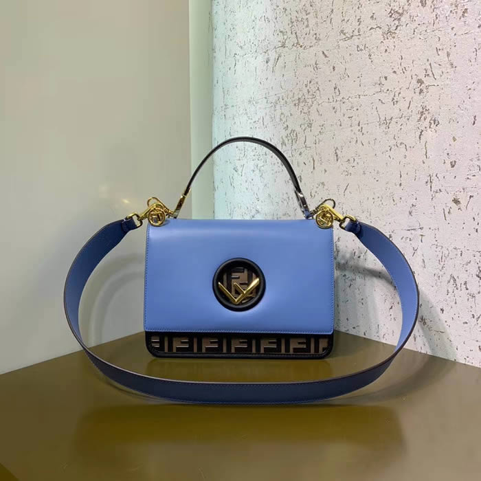 Wholesale New Fendi Blue Flip Tote Messenger Bag 2820L