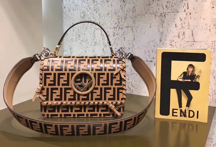 New Fendi Bow Brown Flap Shoulder Bag Tote Bags 2821