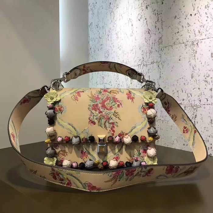 Fendi Yellow Luxury Sweet Kan I Flip One Shoulder Tote Handbags 0383