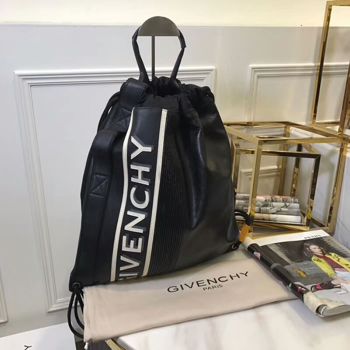 Fake Cheap Givenchy New Letter Logo Black Backpack