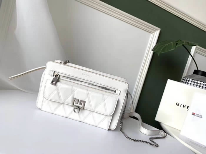 Cheap Givenchy New Pocket Chain White Shoulder Diagonal Bag