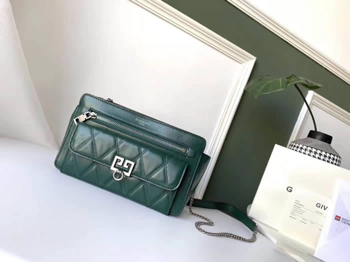 Cheap Givenchy New Pocket Chain Green Shoulder Diagonal Bag