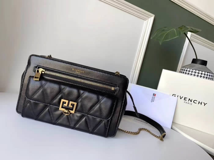 Cheap Givenchy New Pocket Chain Black Shoulder Diagonal Bag