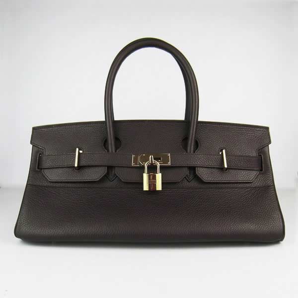 Replica Hermes Birkin High Quality 6109 Cow Leather Ladies Brown HandBags with wholesale price from China.