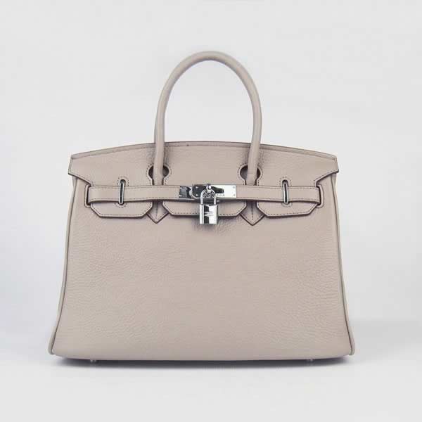 Replica Hermes Birkin High Quality 6088 Ladies Cow Leather Grey HandBags with wholesale price from China.