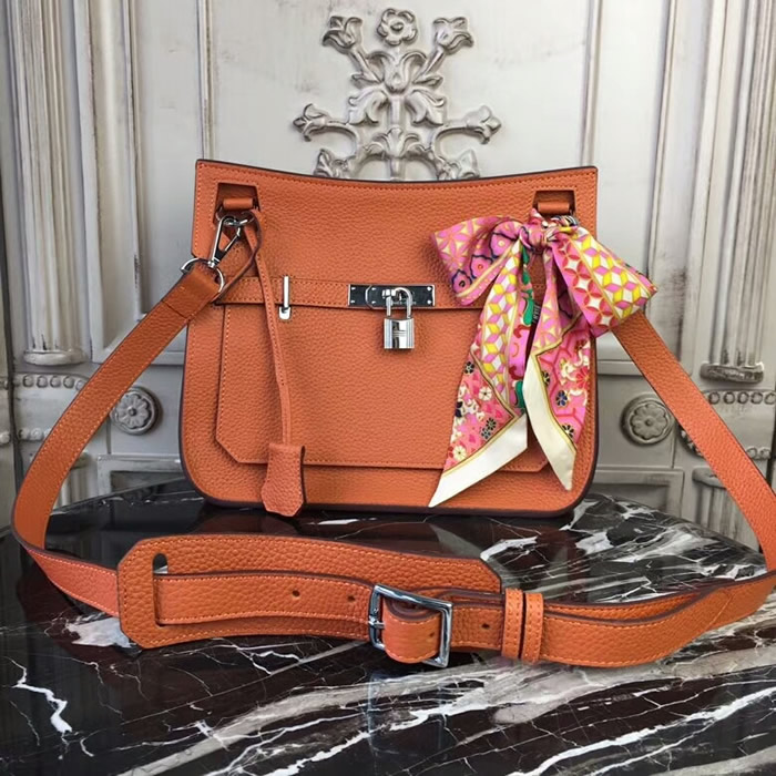 Replica Hermes Jypsiere Casual Orange Messenger Bag