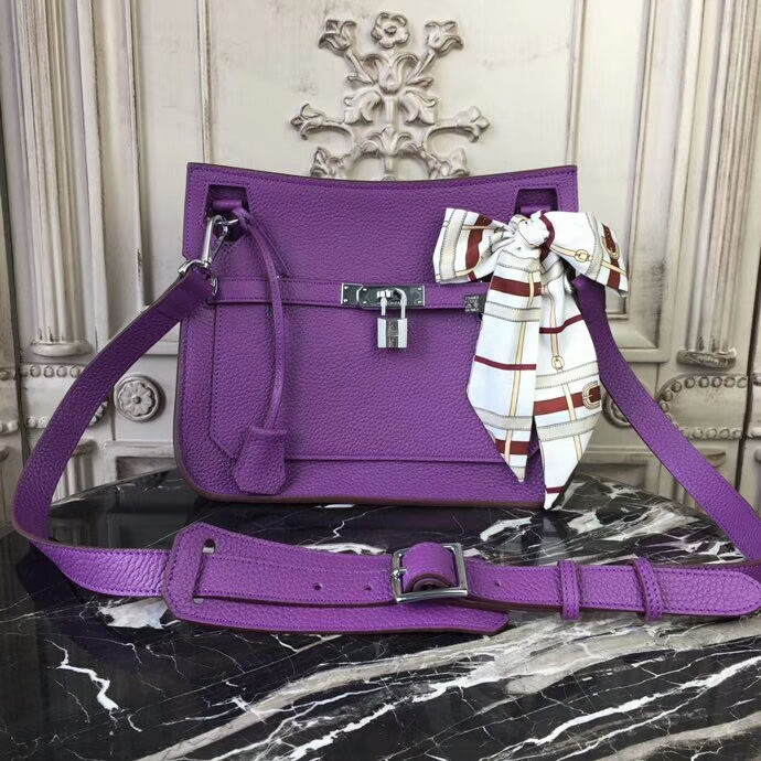 Replica Hermes Jypsiere Casual Purple Messenger Bag