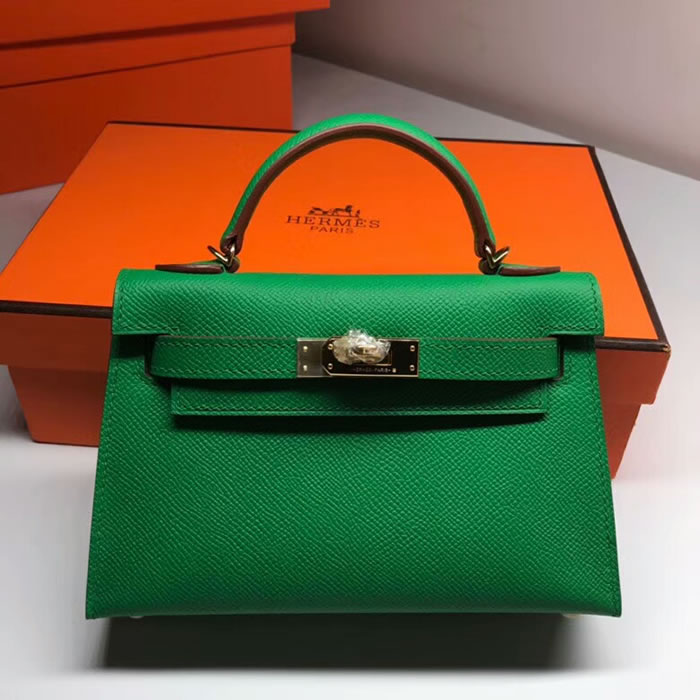 Fake Discount Hermes Mini Kelly Epsom Green Messenger Bags