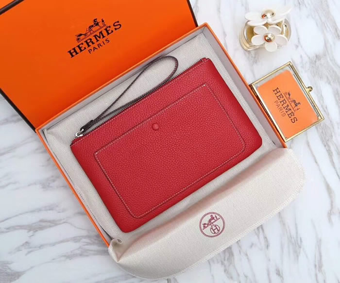 Fake Hermes Casual Men And Women Red Clutches Bags Outlet