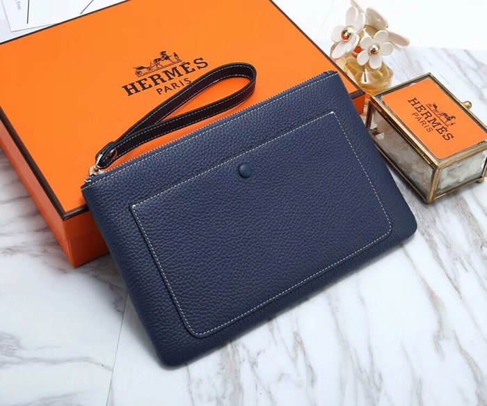 Fake Hermes Casual Men And Women Blue Clutches Bags Outlet