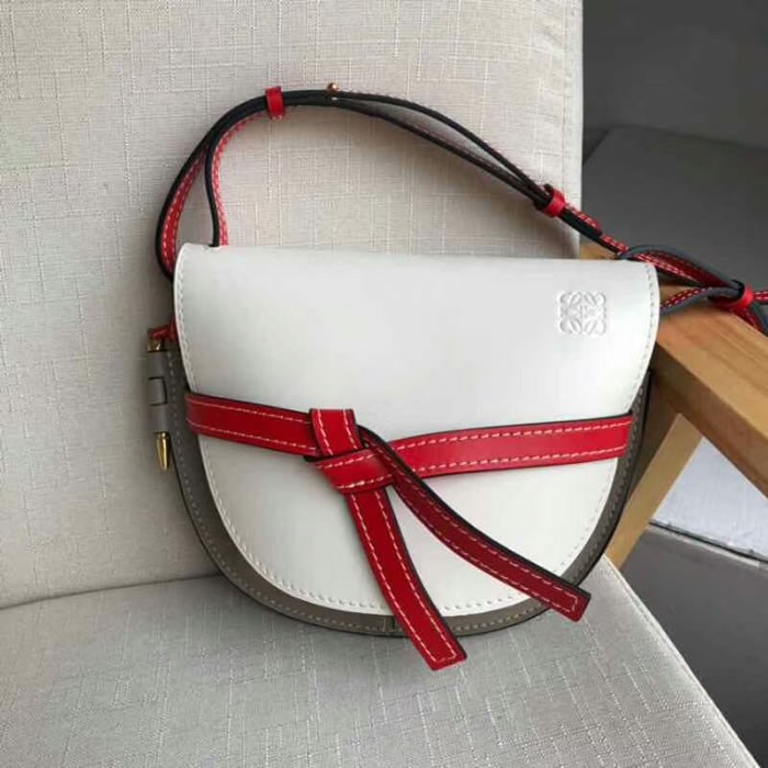Replica Discount Loewe Fashion White Gate Handbag Bow Bag
