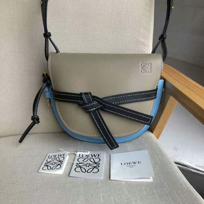 Replica Discount Loewe Fashion Gray Gate Handbag Bow Bag