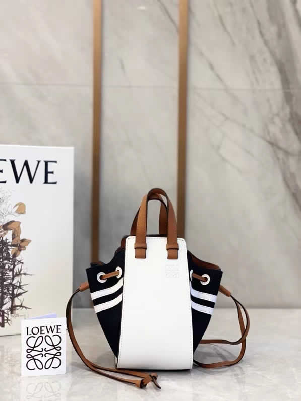 Replica New Loewe Mini Hammock Bag Leather Stitching Shoulder Bag