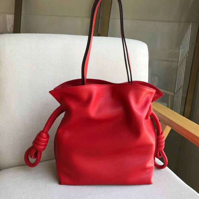 Replica Cheap Red Loewe Casual Fashion Flamenco Knot Bags