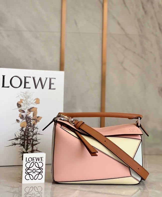 Replica Top Quality Loewe Cheap Puzzle Bags Pink Crossbody Bag