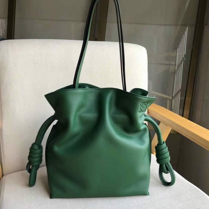 Replica Cheap Green Loewe Casual Fashion Flamenco Knot Bags