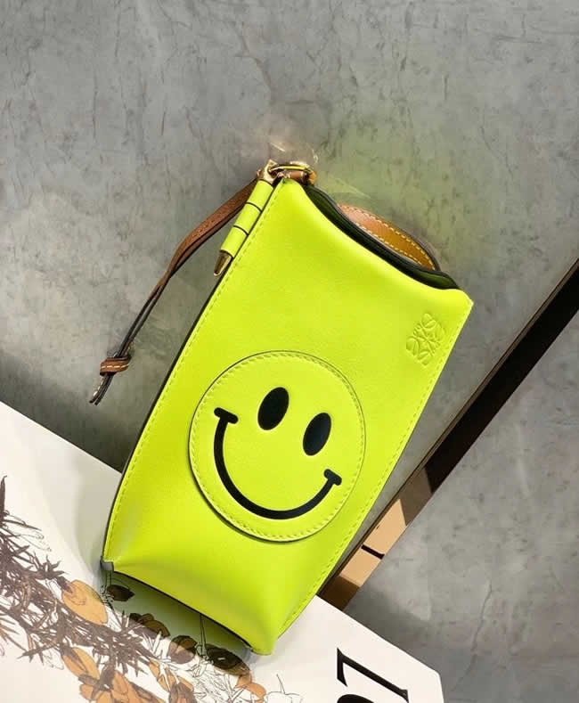Fake Discount Fashion Loewe Yellow Smiley Cute Crossbody Bag