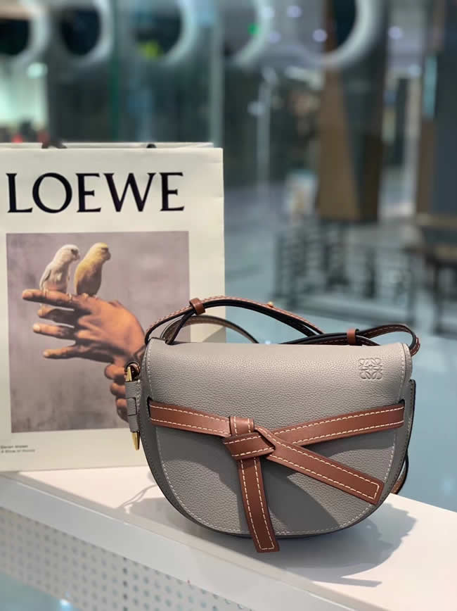 Replica Top Quality Loewe Gray Gate Saddle Bag Nice Shoulder Bag