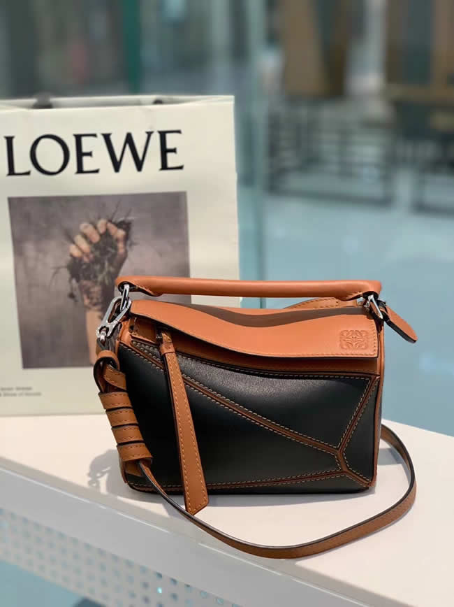 Replica New Loewe Color Matching Mini Puzzle Shoulder Crossbody Bag