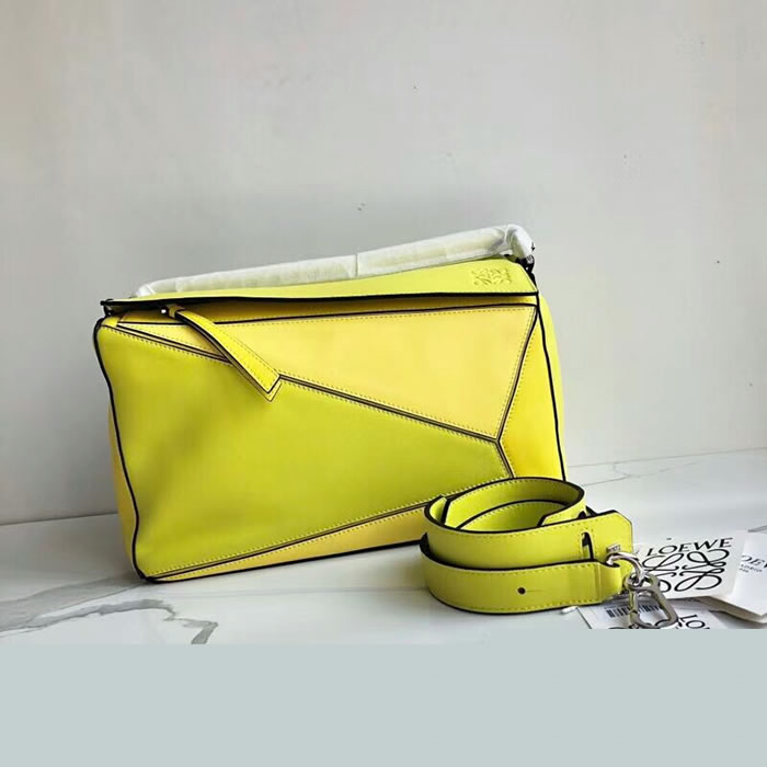 Replica Loewe Puzzle Top Handle Bags Yellow Messenger Bag