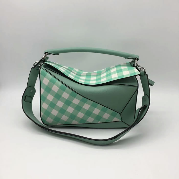 Replica Loewe Puzzle Top Handle Bags Green Messenger Bag