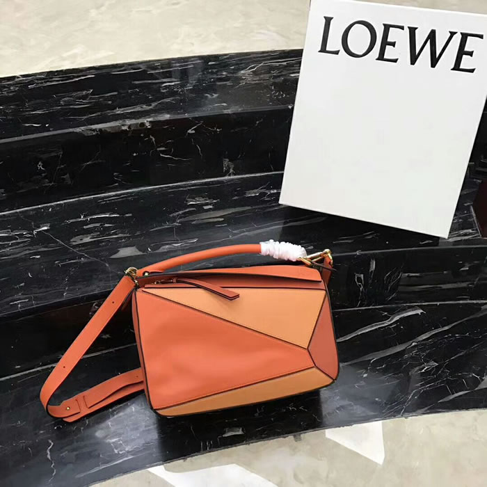 Replica Loewe Puzzle Top Handle Bags Orange Messenger Bag