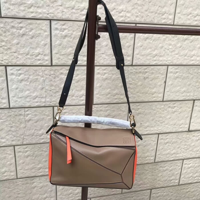 Replica Loewe Puzzle Top Handle Bags Khaki Messenger Bag