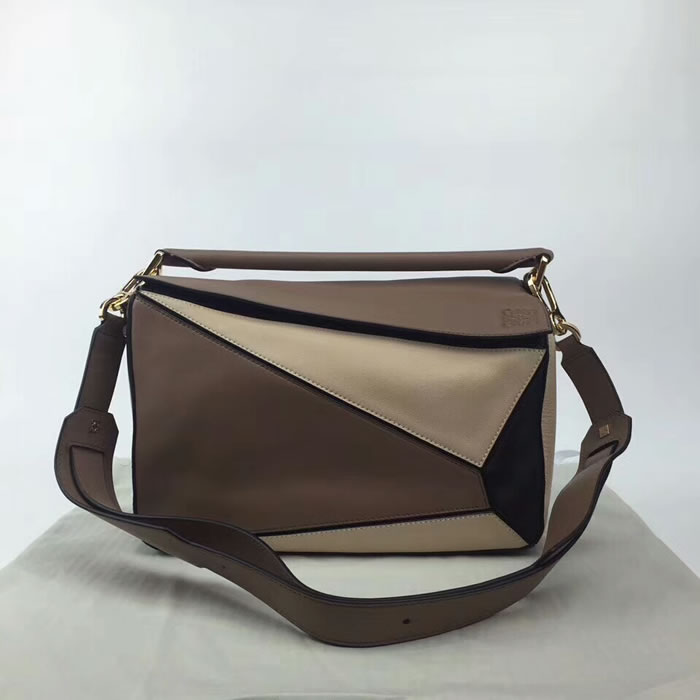 Replica Loewe Puzzle Top Handle Bags Brown Messenger Bag