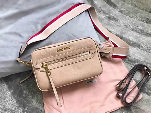 Fake New Miu Miu Sheepskin Khaki Shoulder Crossbody Bag 5Bh116