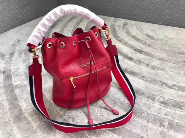 Wholesale Discount Miu Miu Red New Bucket Bag 5Be027