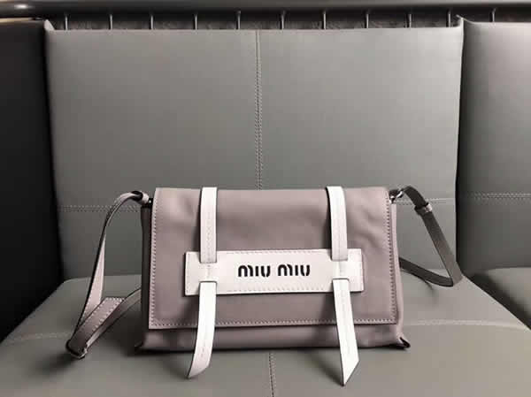 Replica Discount New Miu Miu Grace Lux Gray Shoulder Bag 5BD075