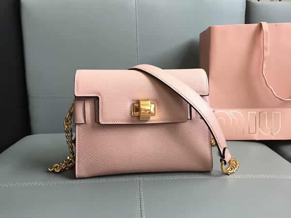 Replica Fashion Cheap Light Pink Miu Miu Sheepskin Flap Bag 5BD059