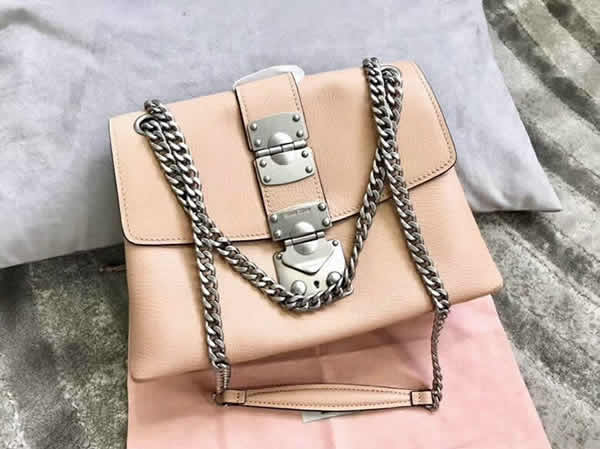 Fake Cheap Pink Miu Miu Sheepskin Shoulder Bag Messenger Bags 5Bd101