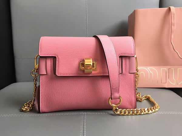 Replica New Miu Miu Flap Bag Pink Shoulder Bag 5Bd059