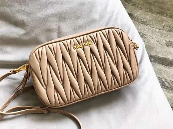 Discount Miu Miu Matelasse Beige Shoulder Bag Crossbody Bag 5BH539