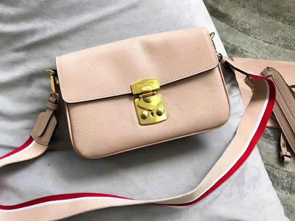 Replica Miu Miu Pink Flap Bag Crossbody Bag Top Quality 5Bd113