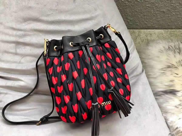 Replica New Fashion Miu Miu Red Bucket Bag 5Be014